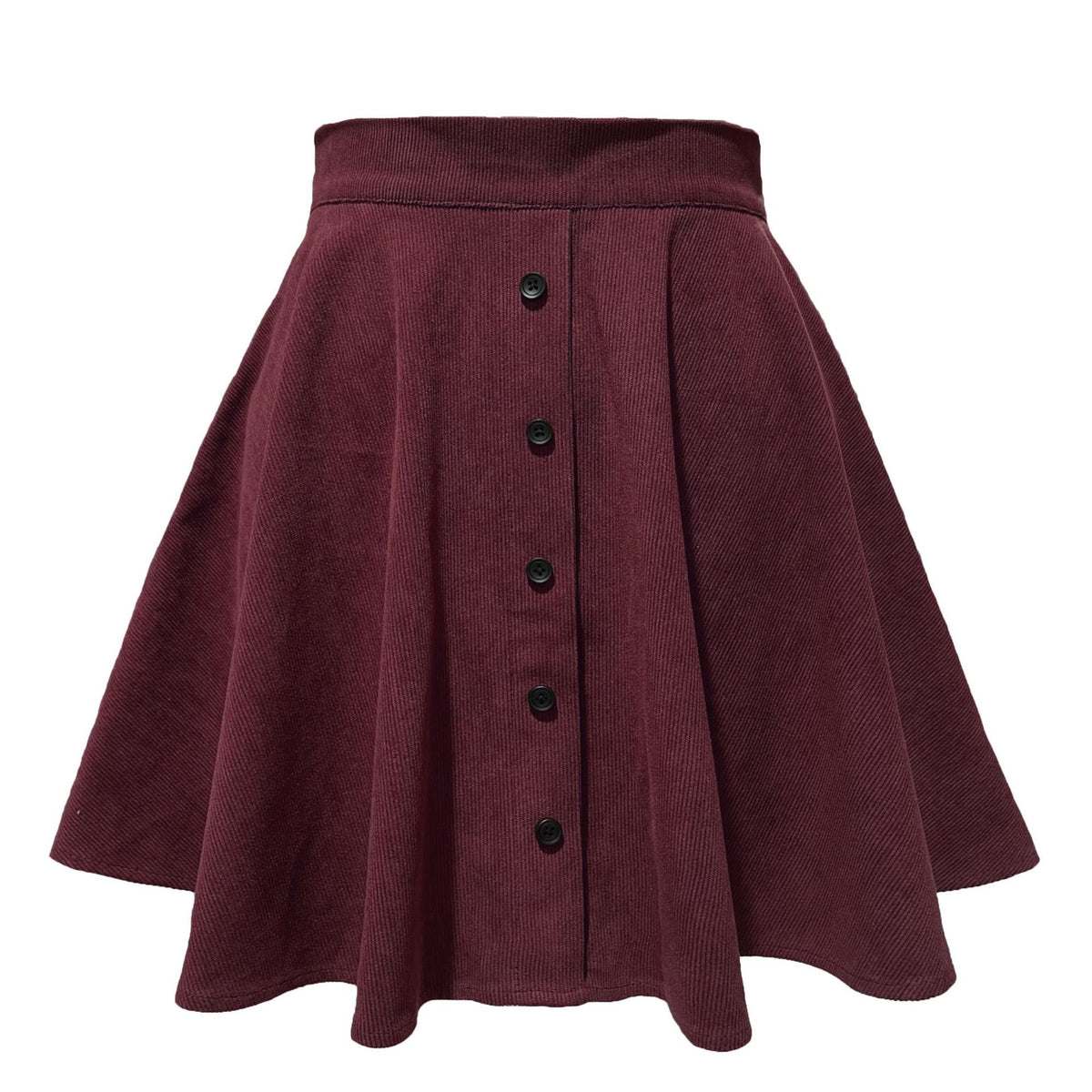 Chic Autumn Corduroy Button Skirt
