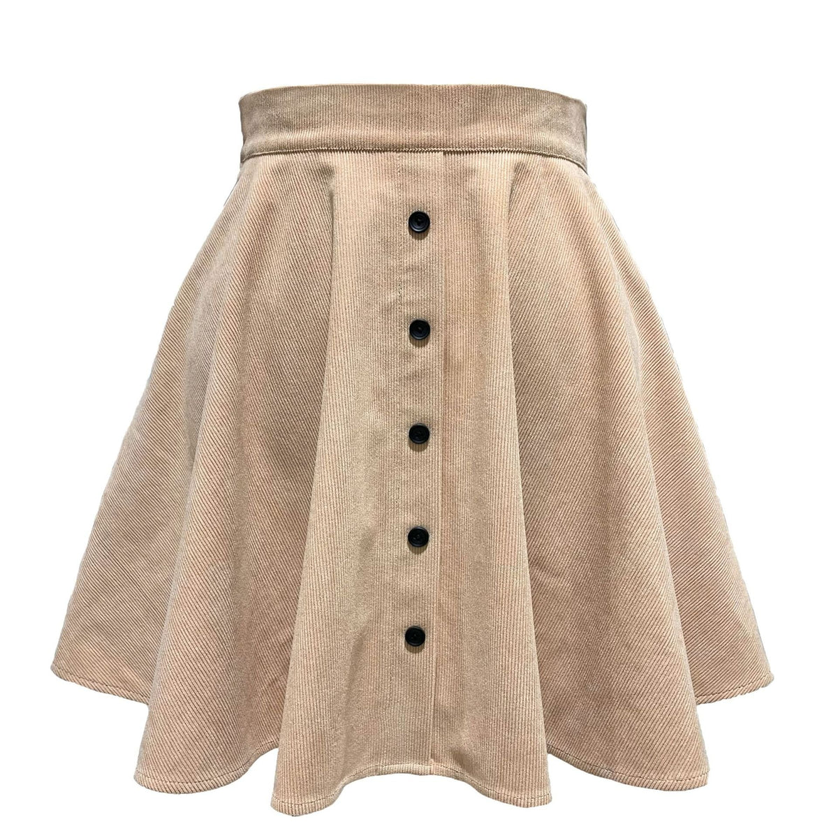 Chic Autumn Corduroy Button Skirt