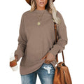 Solid Color Long-Sleeved Round Neck Sweater