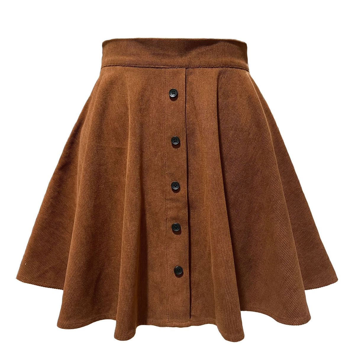 Chic Autumn Corduroy Button Skirt