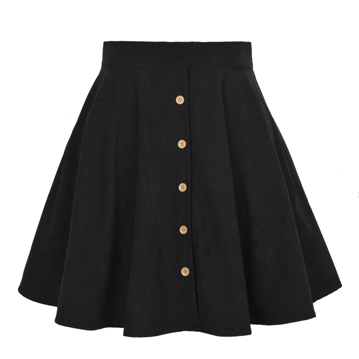 Chic Autumn Corduroy Button Skirt