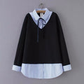 Spring Loose Versatile Ladies Two-Piece Lapel Top