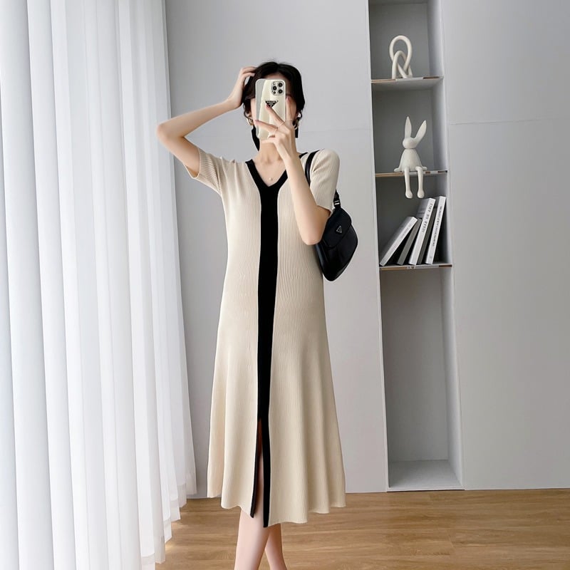 High Stretch Slim Fit Knit Dress