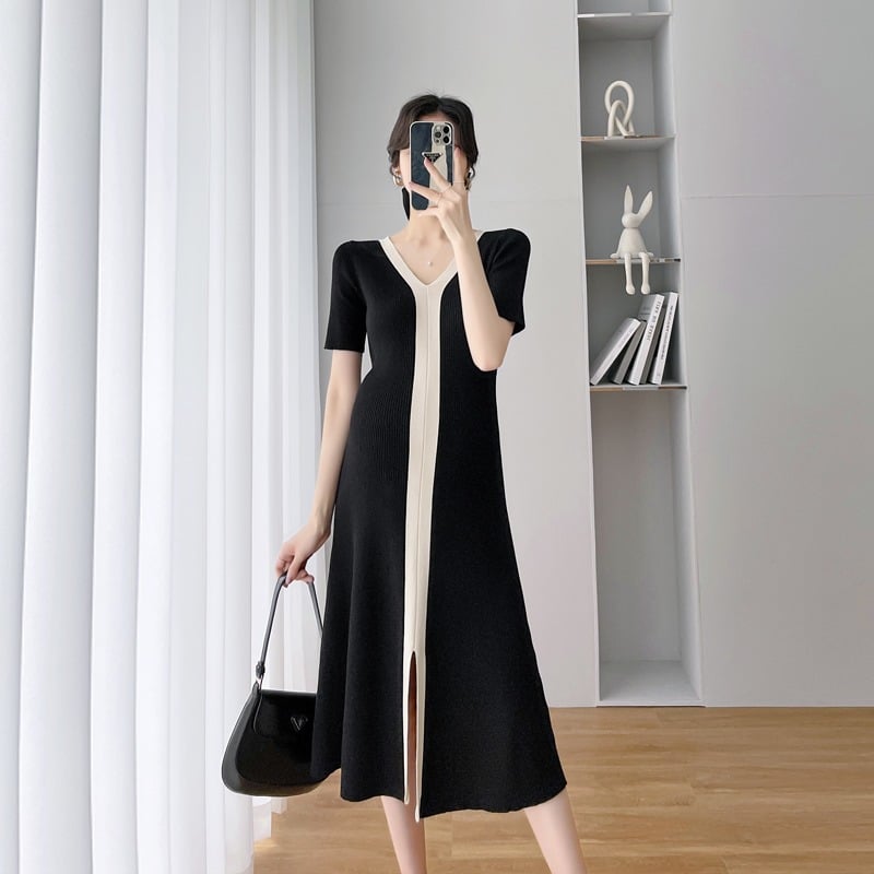 High Stretch Slim Fit Knit Dress